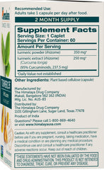 Himalaya Turmeric 95 label-detail with vegan and gluten-free features.