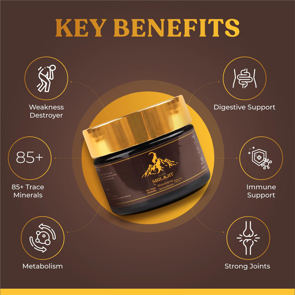 Himalayan Screwhorn Shilajit packaging box with seal for freshness