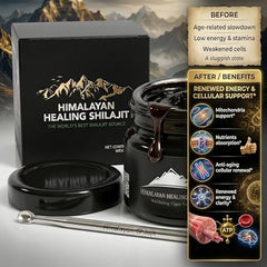 Himalayan Shilajit resin scoop shows 500mg serving for energy support