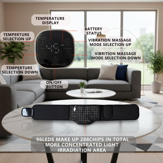 Himmelux Pro belt with vibration settings for relaxation.