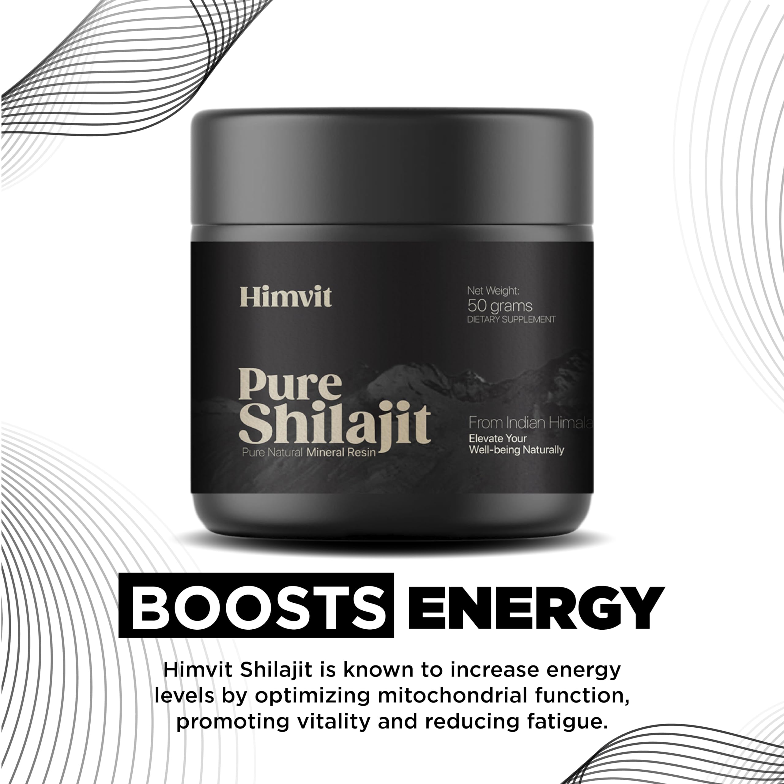 Vac sealed Himvit Shilajit resin packaging preserving potency for longer use.