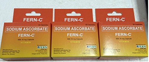 Hipamus Fern-C vitamins bottle, three-pack, supports immune health.