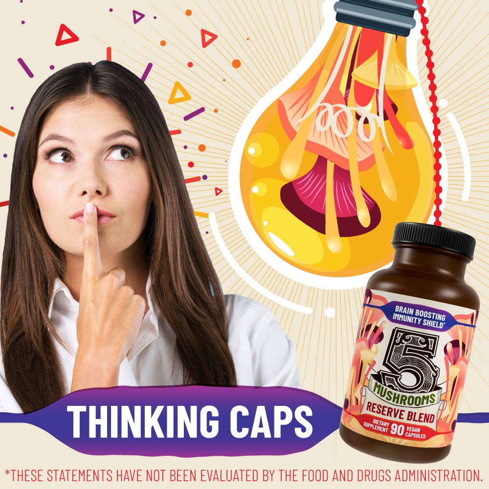 Hippie Farms 5 Mushrooms Reserve scoop dispense highlights simple, on-the-go usage for daily vitality.