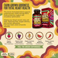 Beet root blend with grape seed extract and ginseng promotes heart-friendly wellness
