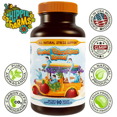Hippie Farms Good Vibrations ashwagandha roots highlight adaptogenic calm.