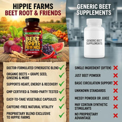 Hippie Farms vegan capsules offer a clean, natural alternative to powders
