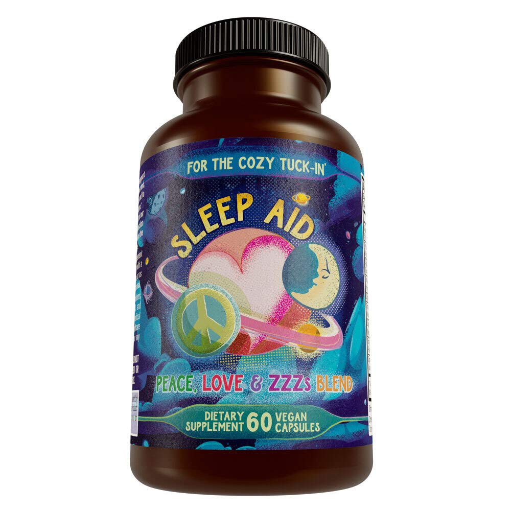 Organic tart cherry and chamomile blend ingredients highlighted on Hippie Farms label.