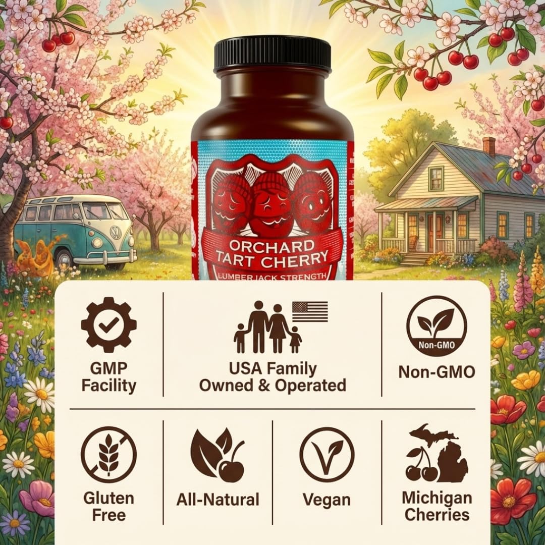 Hippie Farms Tart Cherry capsules sleep-scene illustrating potential nightly rest support