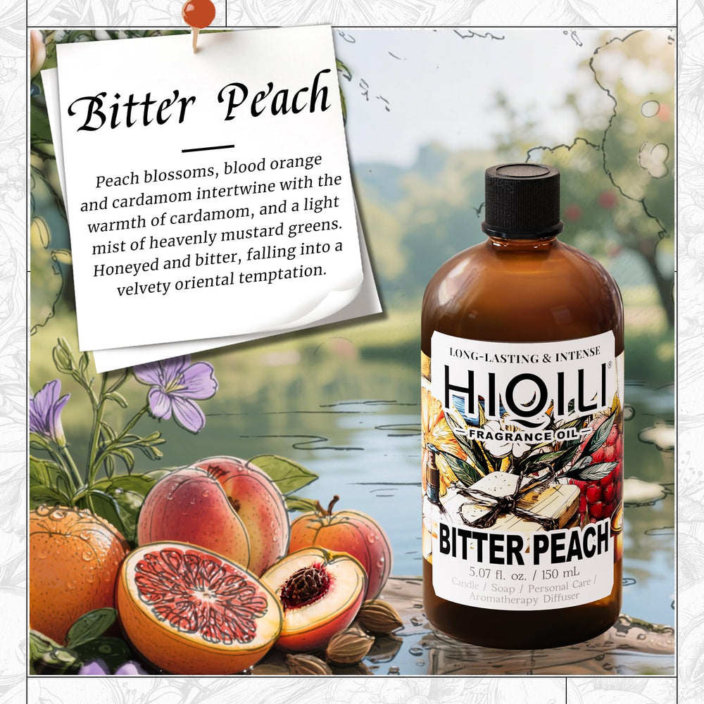 HIQILI Bitter Peach fragrance oil dropper for precise measurement