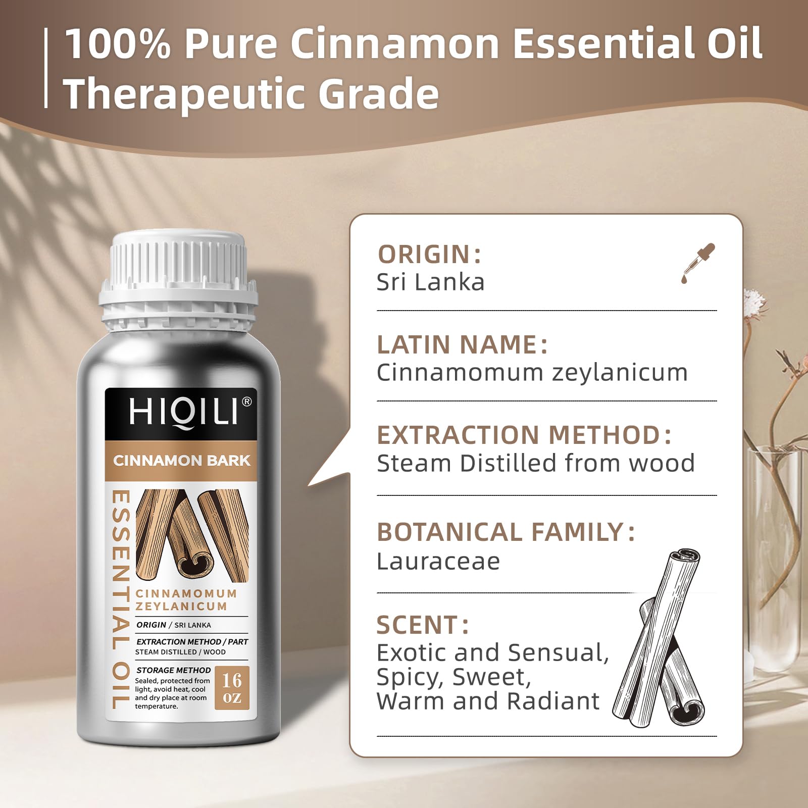 HIQILI Cinnamon oil used in sprays to refresh spaces
