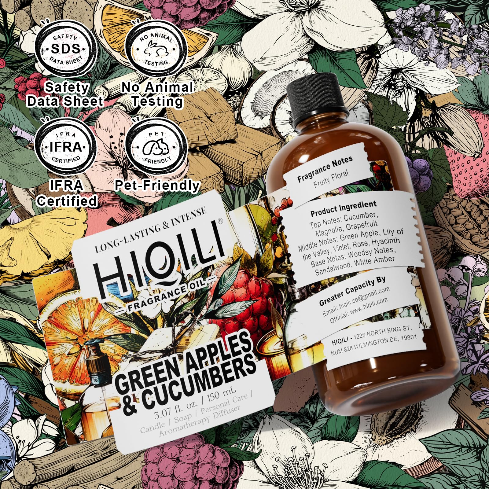 HIQILI fragrance oil kit for easy DIY scent experiments.