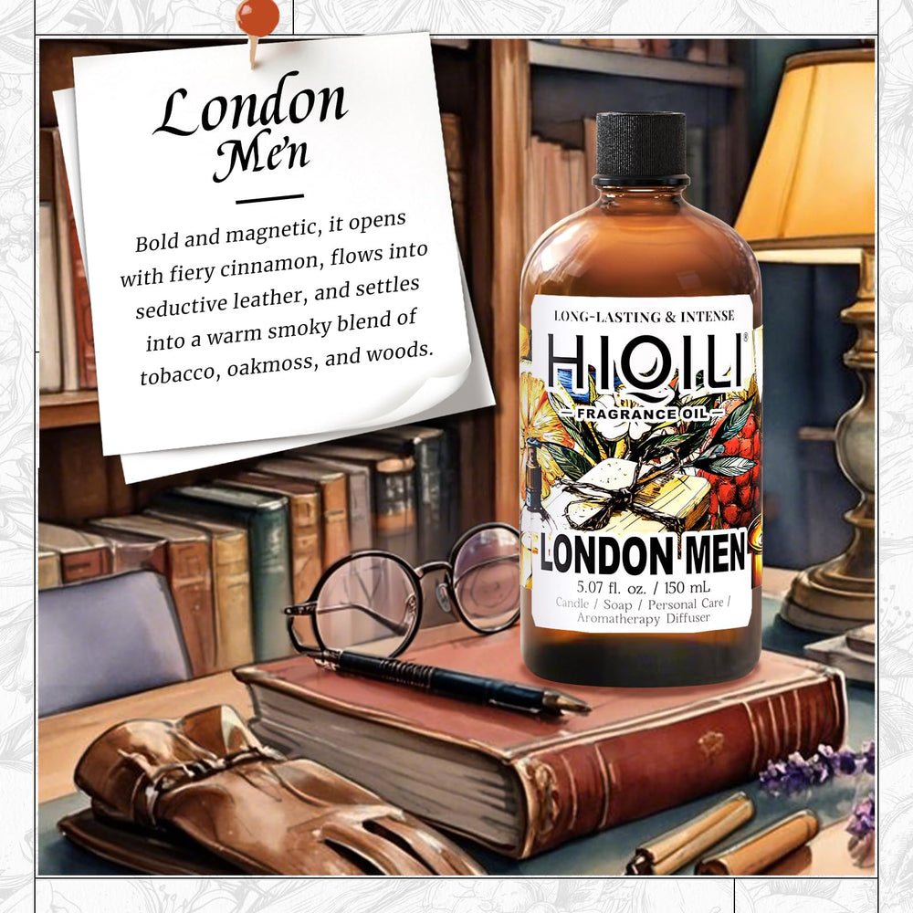 HIQILI London fragrance oil in a diffuser for long-lasting room scent.