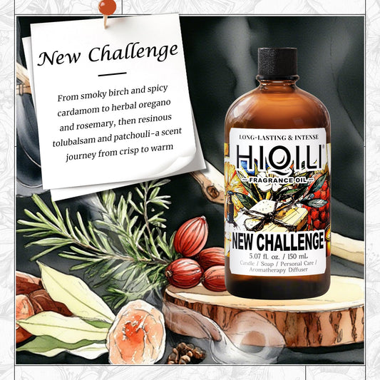 HIQILI New Challenge Fragrance Oil diffuser setup, ideal for a fresh spicy-aromatic ambience.