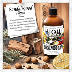 HIQILI Sandalwood Glyph fragrance oil drops for precise dosing.