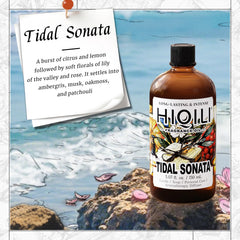 HIQILI Tidal Sonata candle-making scene highlighting citrus and ocean notes for ambience.