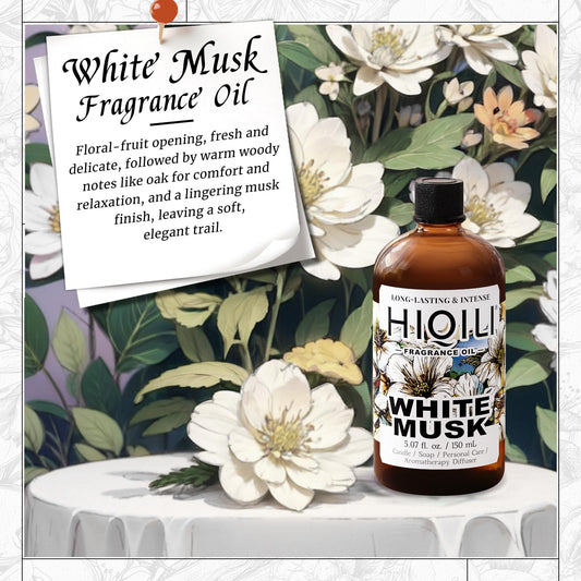 HIQILI White Musk fragrance oil dropper enables precise measurement for crafts