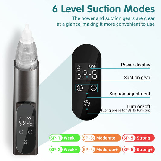 HIQUAY ear wax vacuum tool in action demonstrating gentle suction for safe ear cleaning.