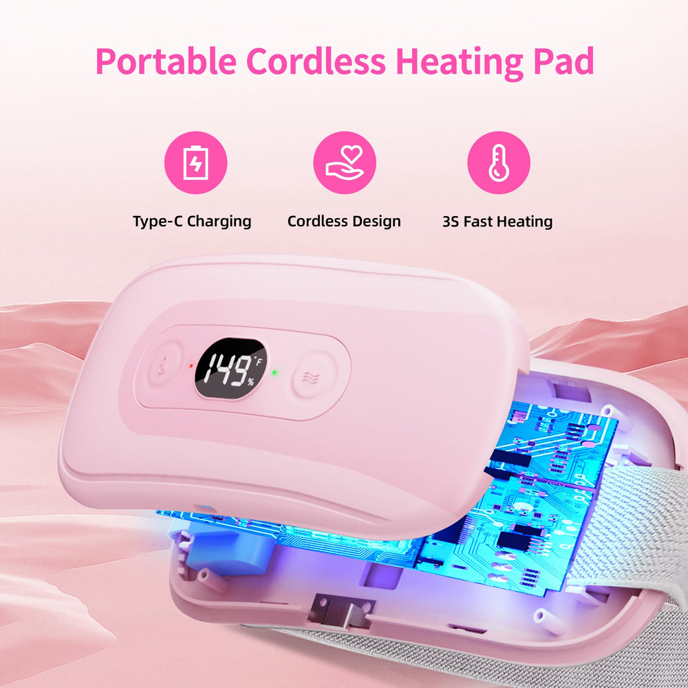 Hirane heating pad belt adjustable up to 57 inches for a comfortable fit.