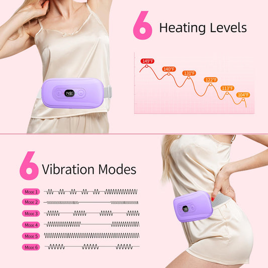 Hirane portable heating pad cordless design side view highlights freedom to use anywhere.