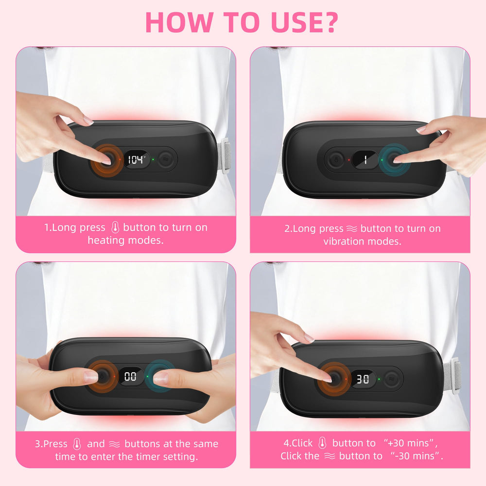 Hirane heating pad LCD timer and status readout for easy settings
