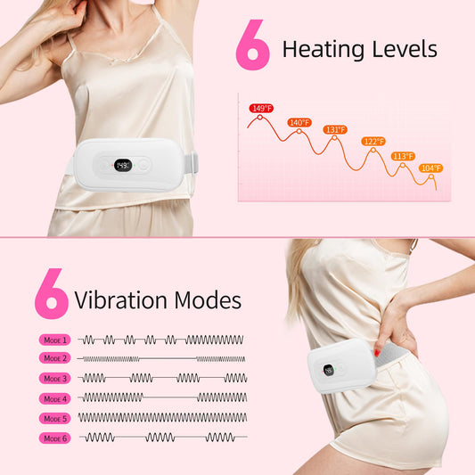 Hirane portable heating pad worn with adjustable belt for customizable fit