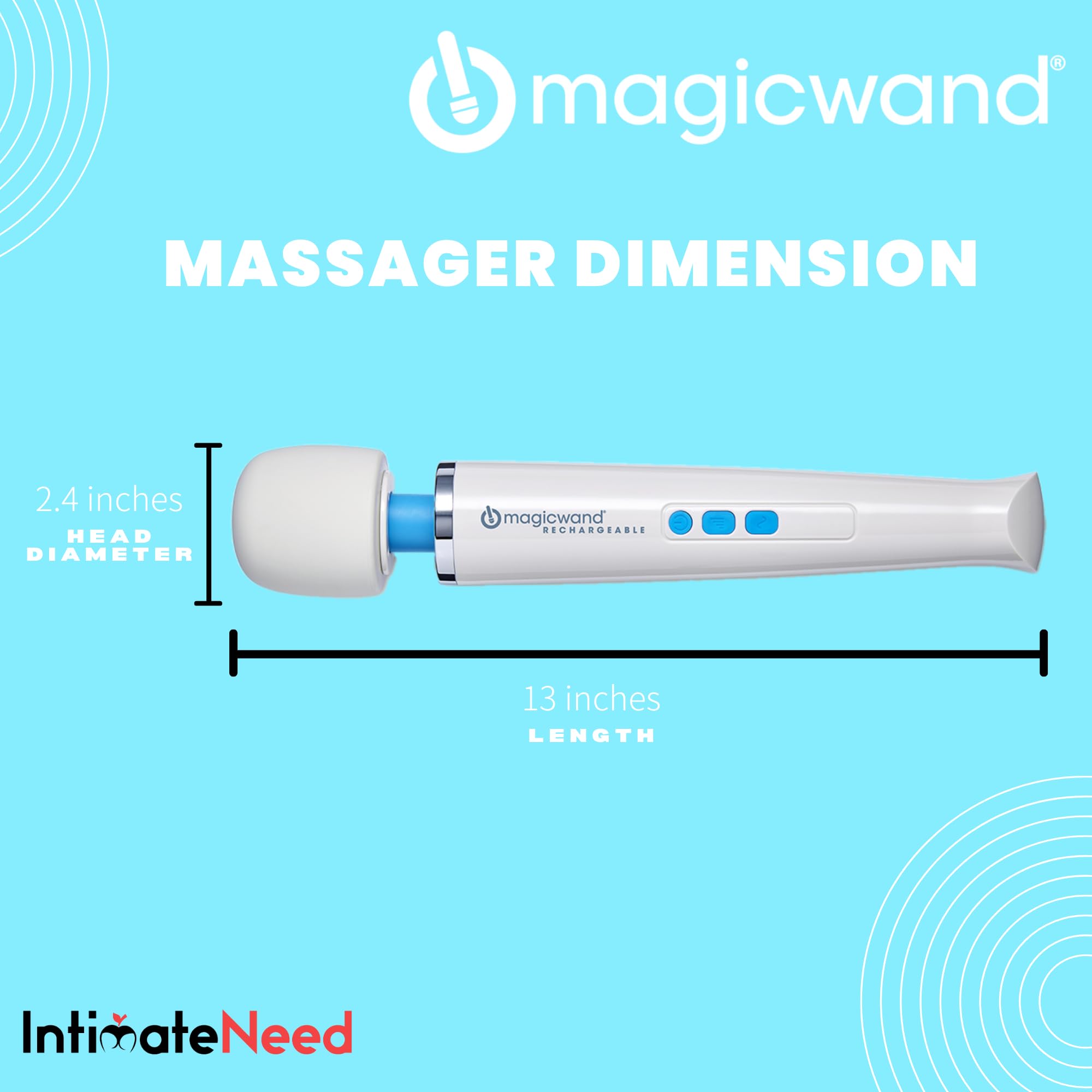Hitachi Magic Wand control panel, simple one-handed operation for easy speed changes