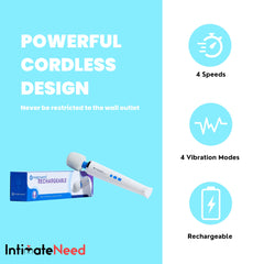 Hitachi Magic Wand head close-up, powerful head for targeted vibration and deep stimulation