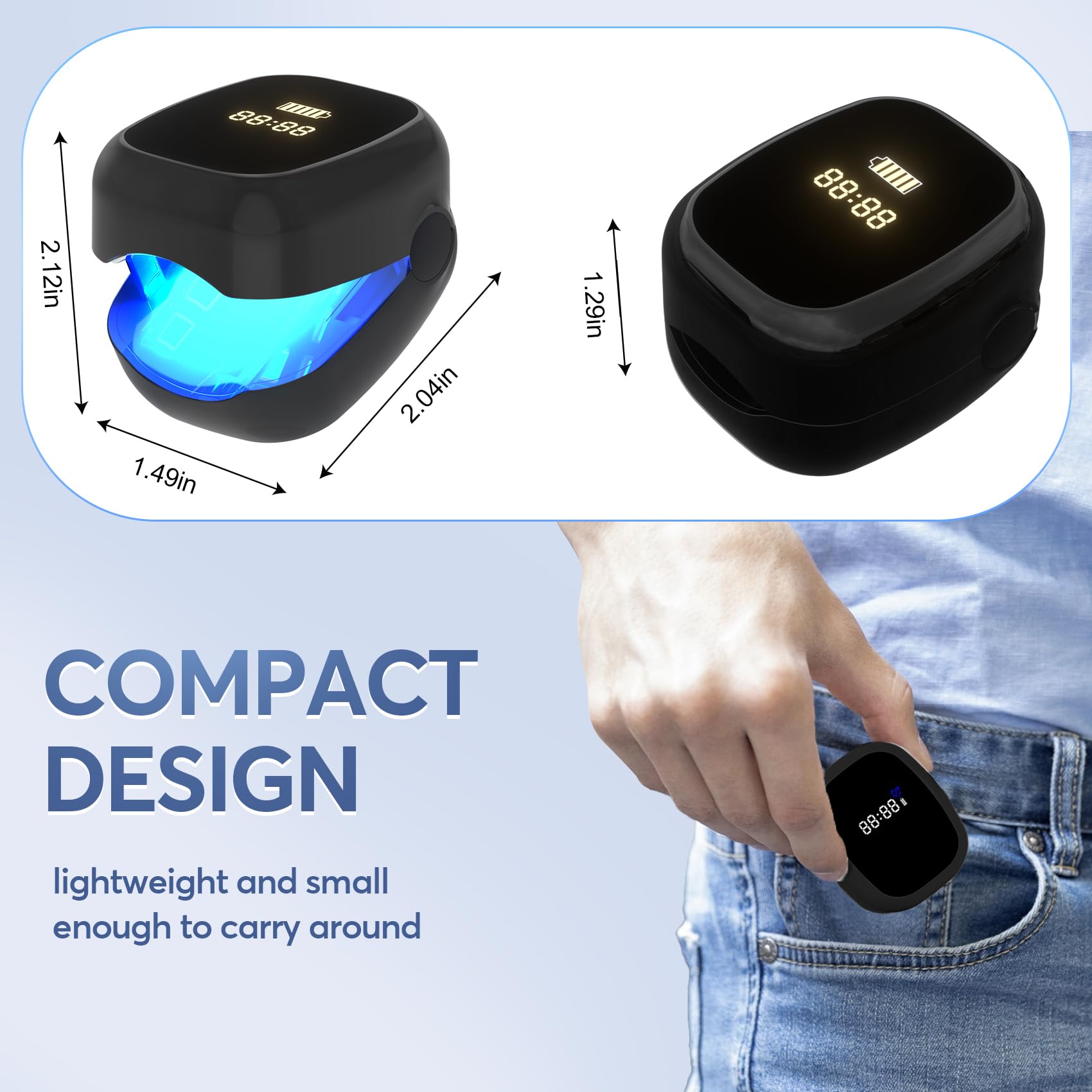 HitDER compact case for easy storage and portability.