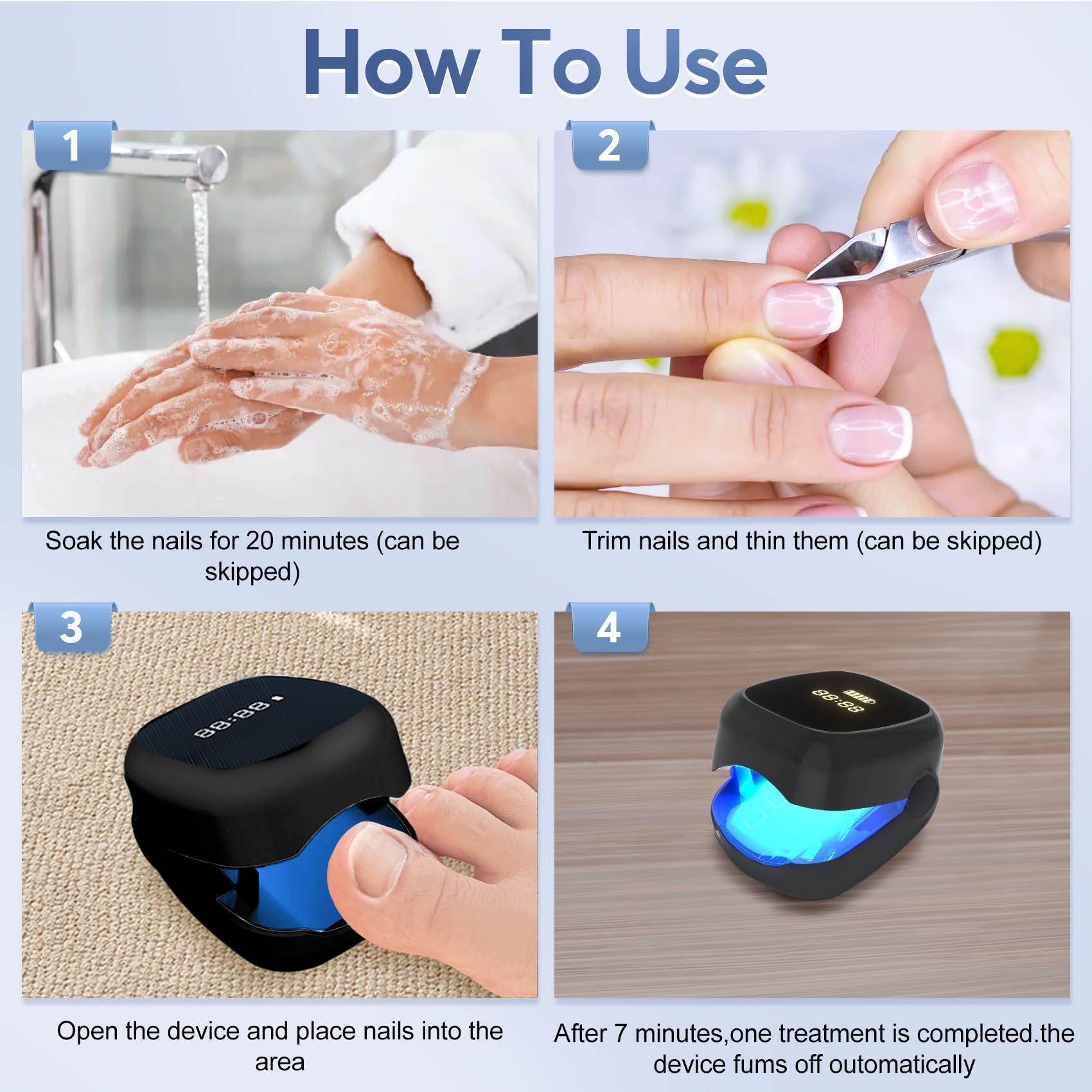 Using HitDER on toe during a treatment session for convenience.