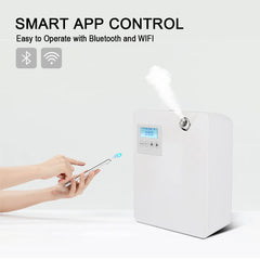 Hitish Smart Scent Air Machine with 300ml bottle demonstrating long-lasting fragrance