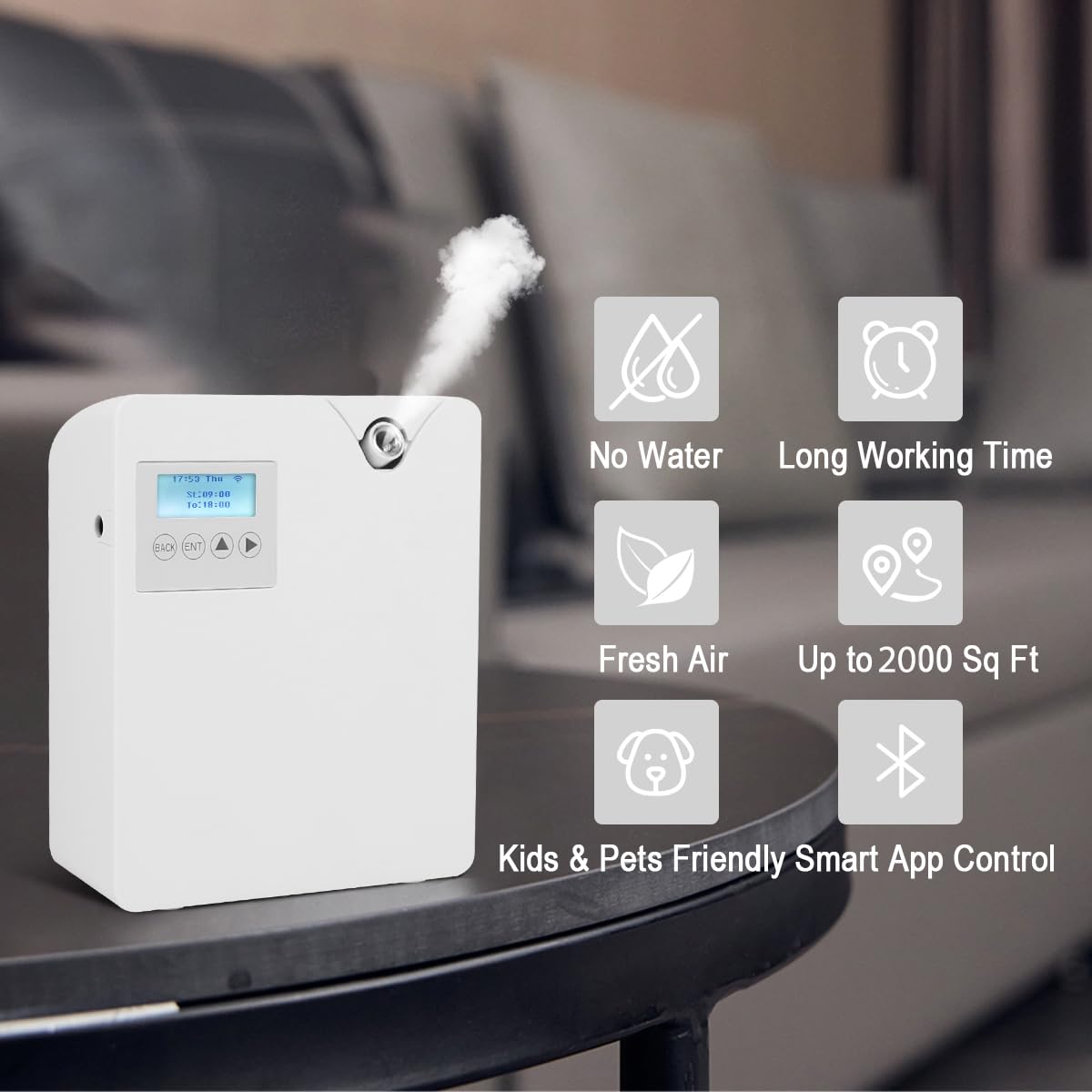 Hitish Smart Scent Air Machine app control panel for scheduling scents