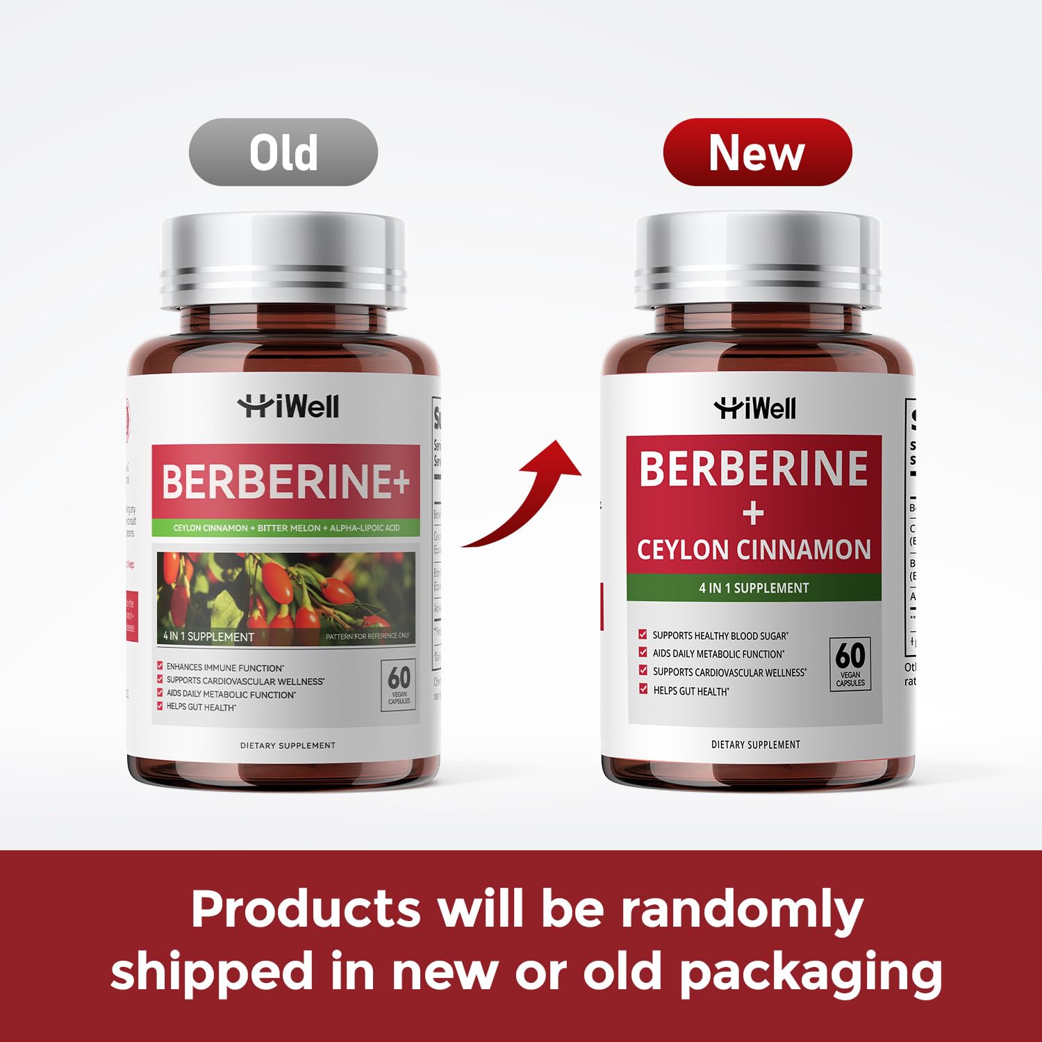 HiWell Berberine daily serving shown with a measuring cup for easy routine.