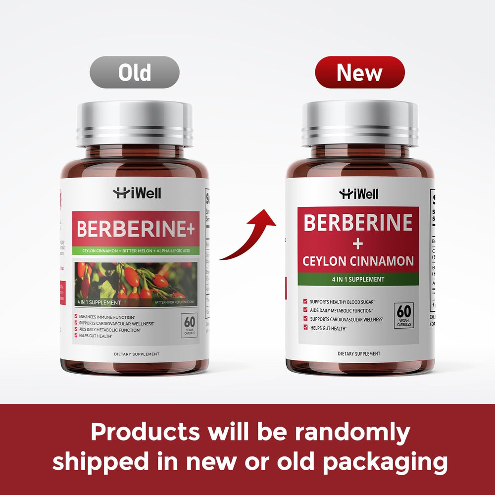 HiWell Berberine daily serving shown with a measuring cup for easy routine.