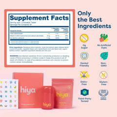 No added sugar badge on HIYA Iron+ packaging