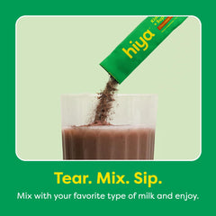 HIYA Kids Greens Powder Chocolate served as a drink for kids during snacks or meals