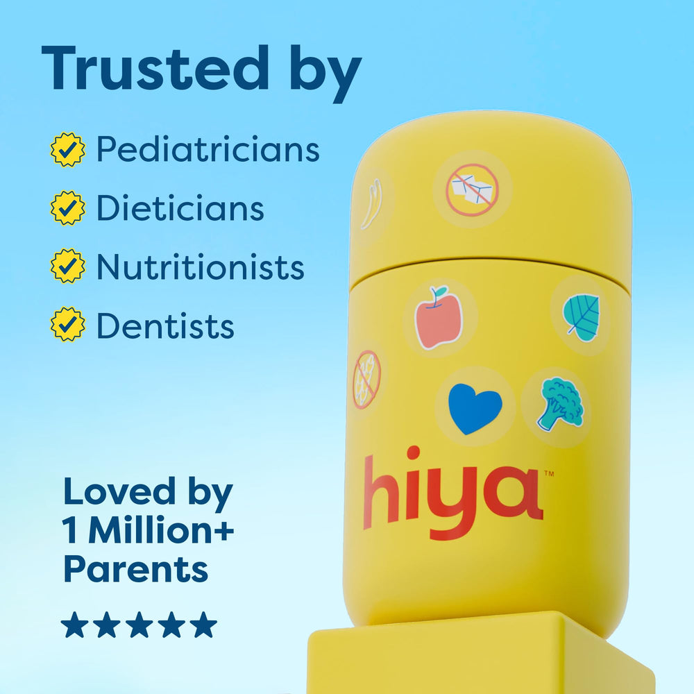 HIYA 15+ nutrients including D, C, zinc for daily nutrition