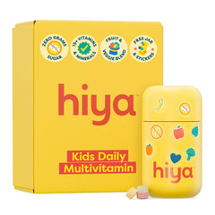 HIYA Kids Multivitamin tablets in bottle for easy daily use