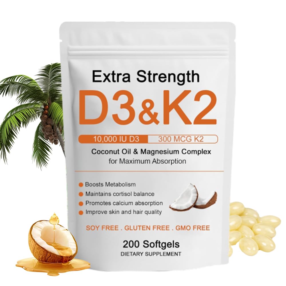 Hlonns Vitamin D3 K2 Magnesium Complex bottle supports bone health and daily nutrition.