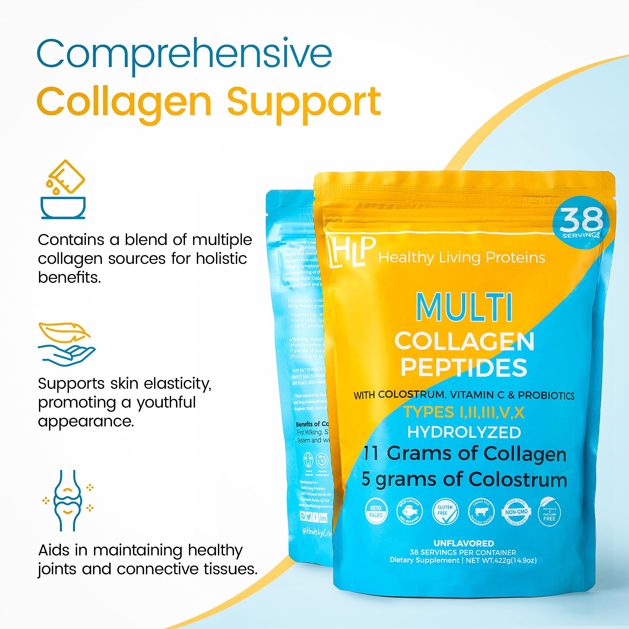 HLP Collagen coffee mix enhances morning beverages without altering flavor.