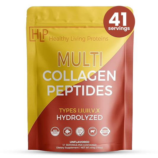 HLP Multi Collagen Peptides unflavored bottle for everyday supplementation.