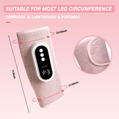 hlpsionlp leg massager pink wireless design shown with controls for easy use.