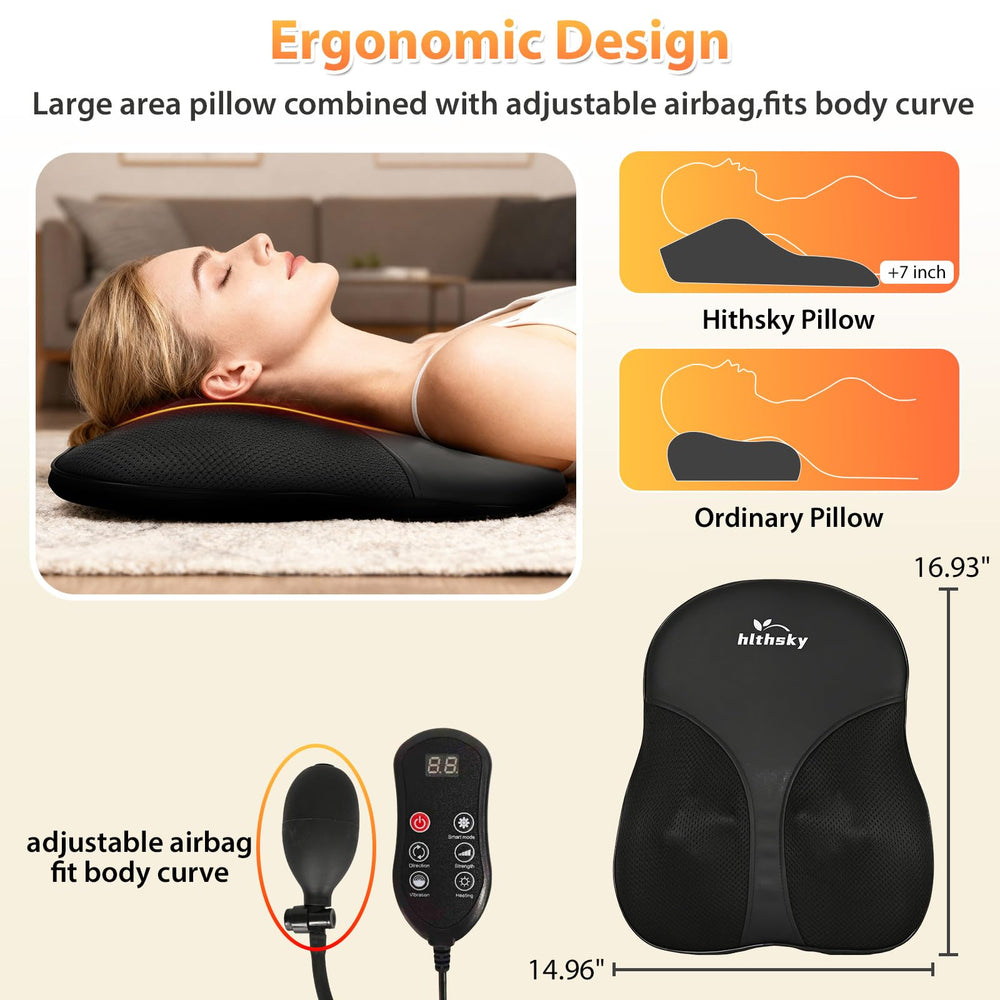 HLTHSKY back massager airbag adapting to body curves