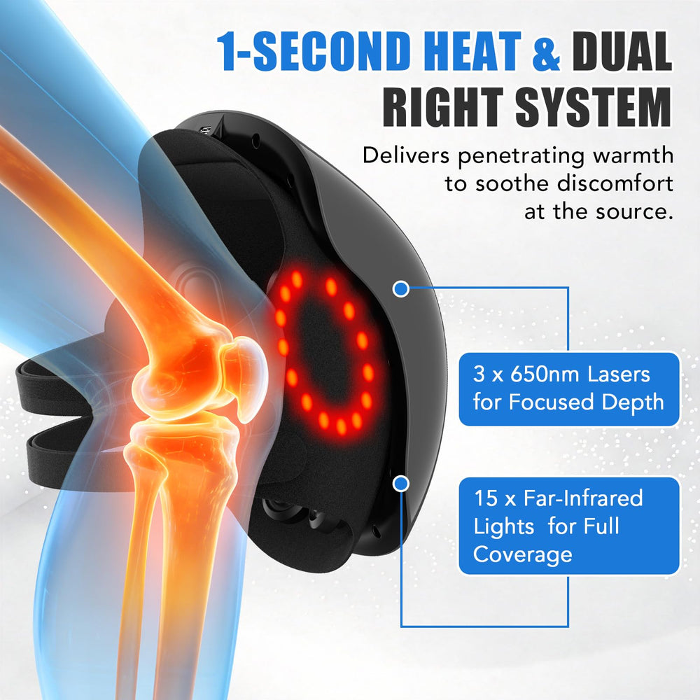 HLTHZONE Fast Heat Knee Massager provides quick comfort after exercise