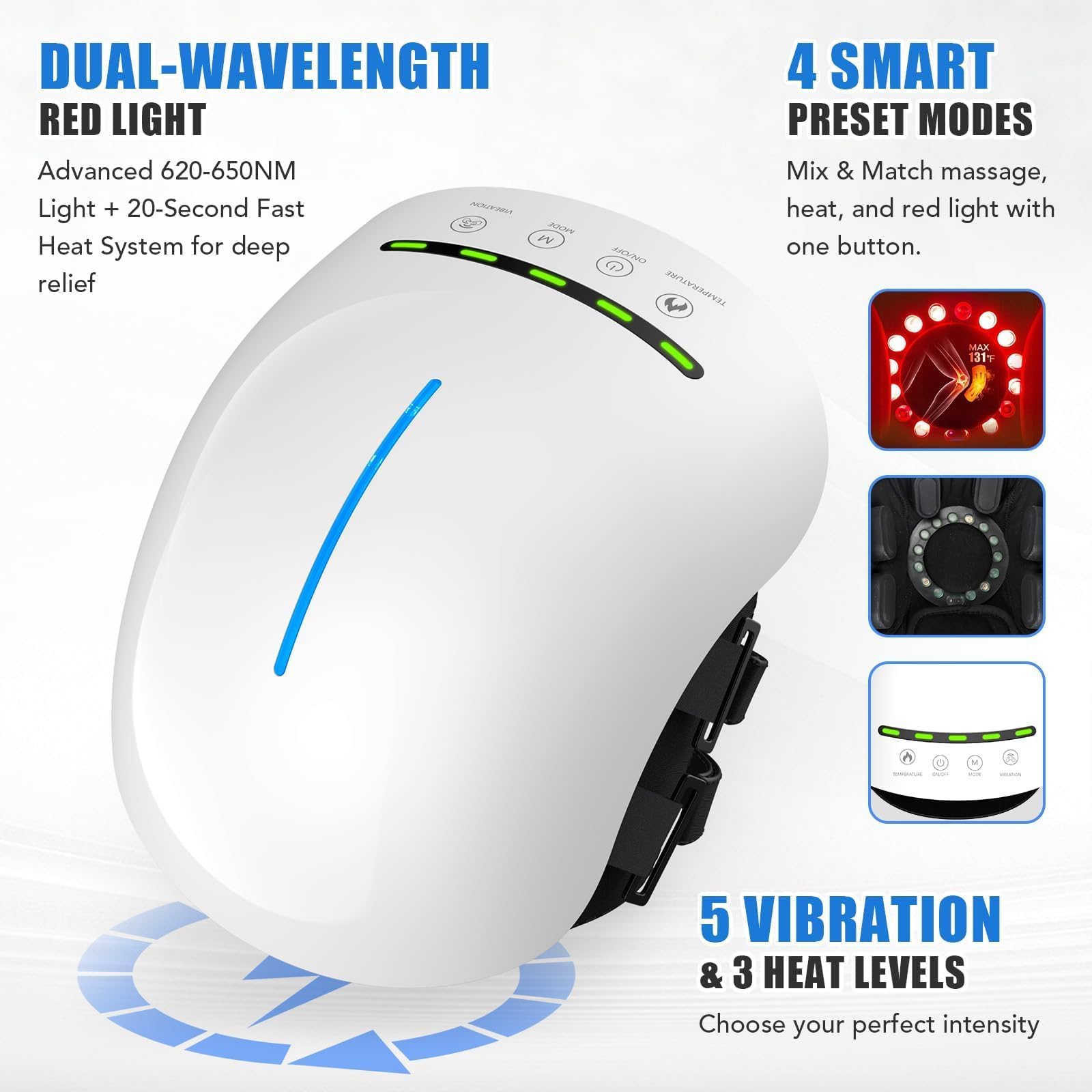HLTHZONE fast heat in 10 seconds targets stiffness quickly.