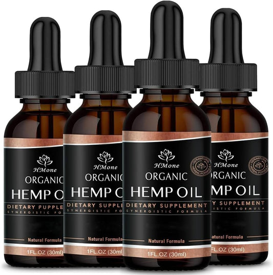 HMone hemp oil four-pack bottle for daily use