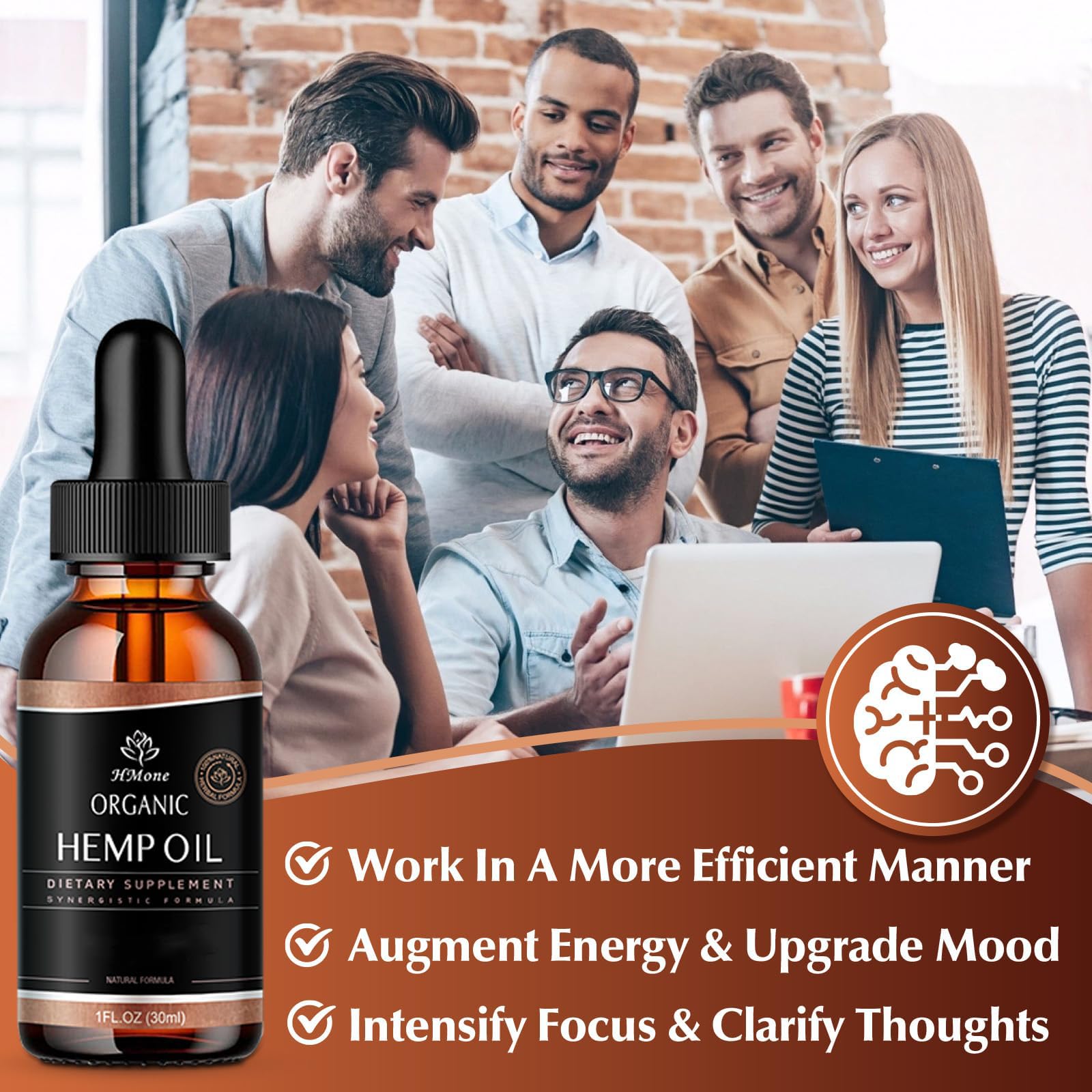 HMone hemp oil organic non-GMO label highlights clean ingredients