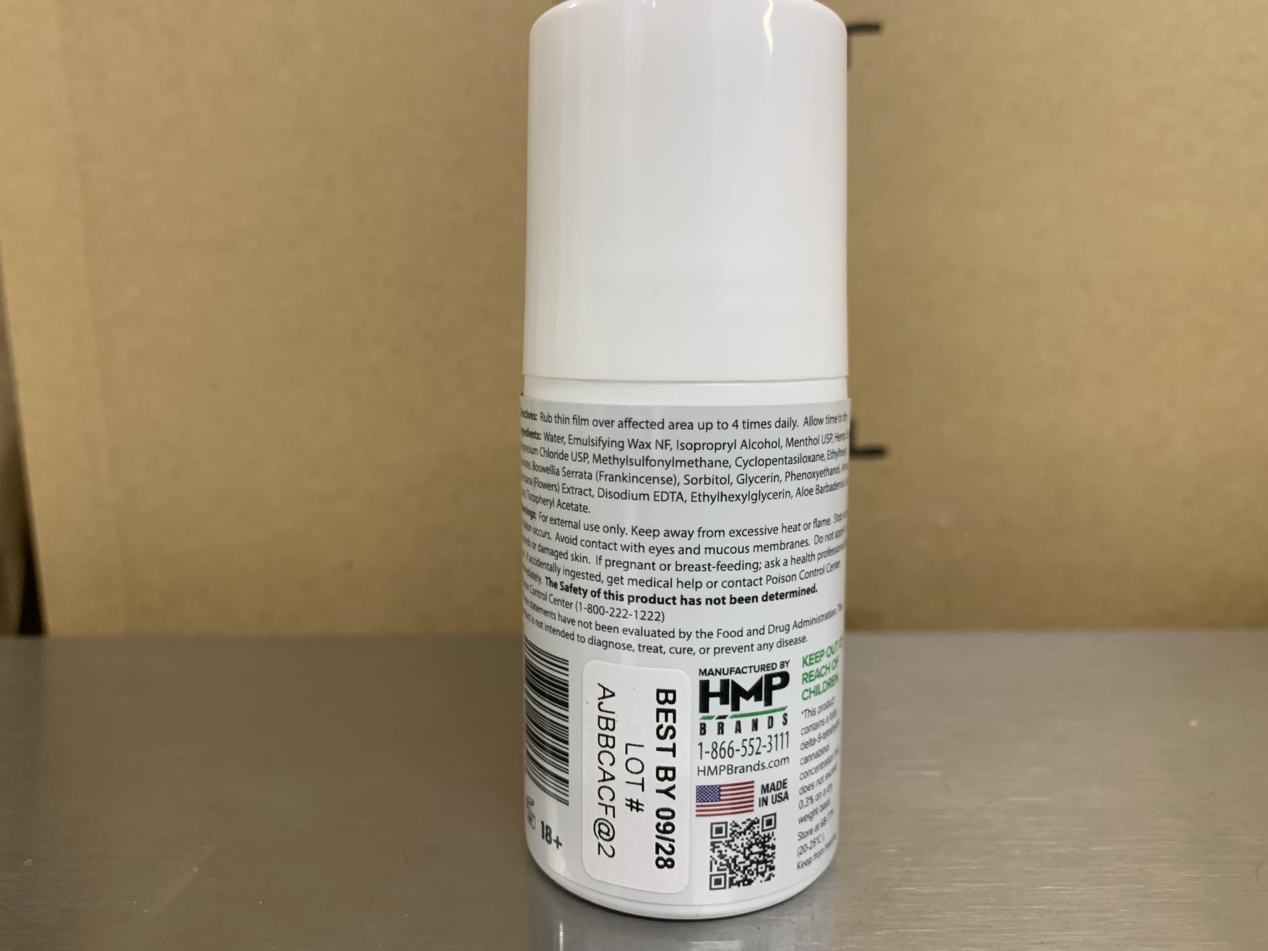 HMP Brands USA-made roll-on, crafted in a licensed facility.