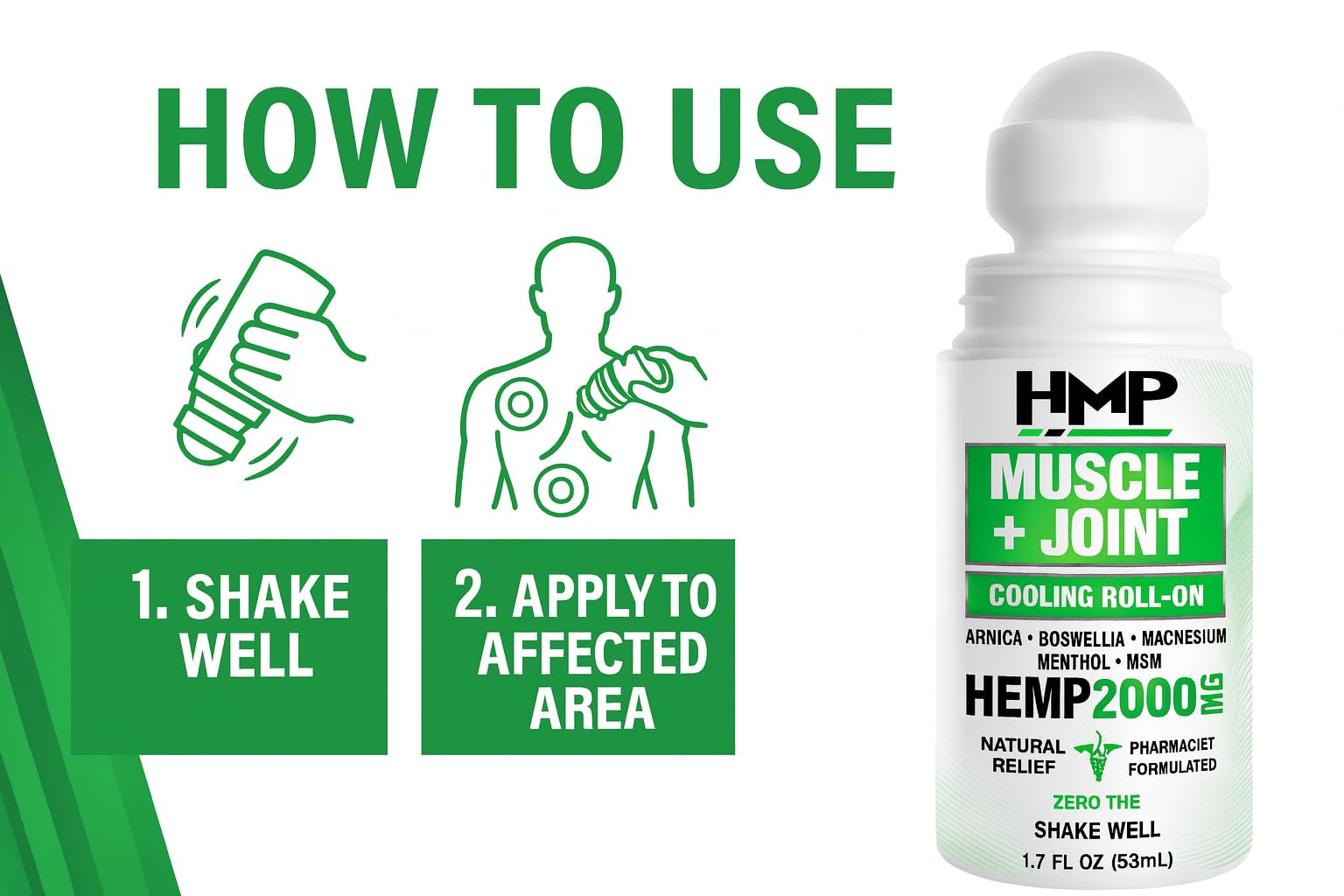 HMP Brands magnesium and arnica formula for daily topical use.