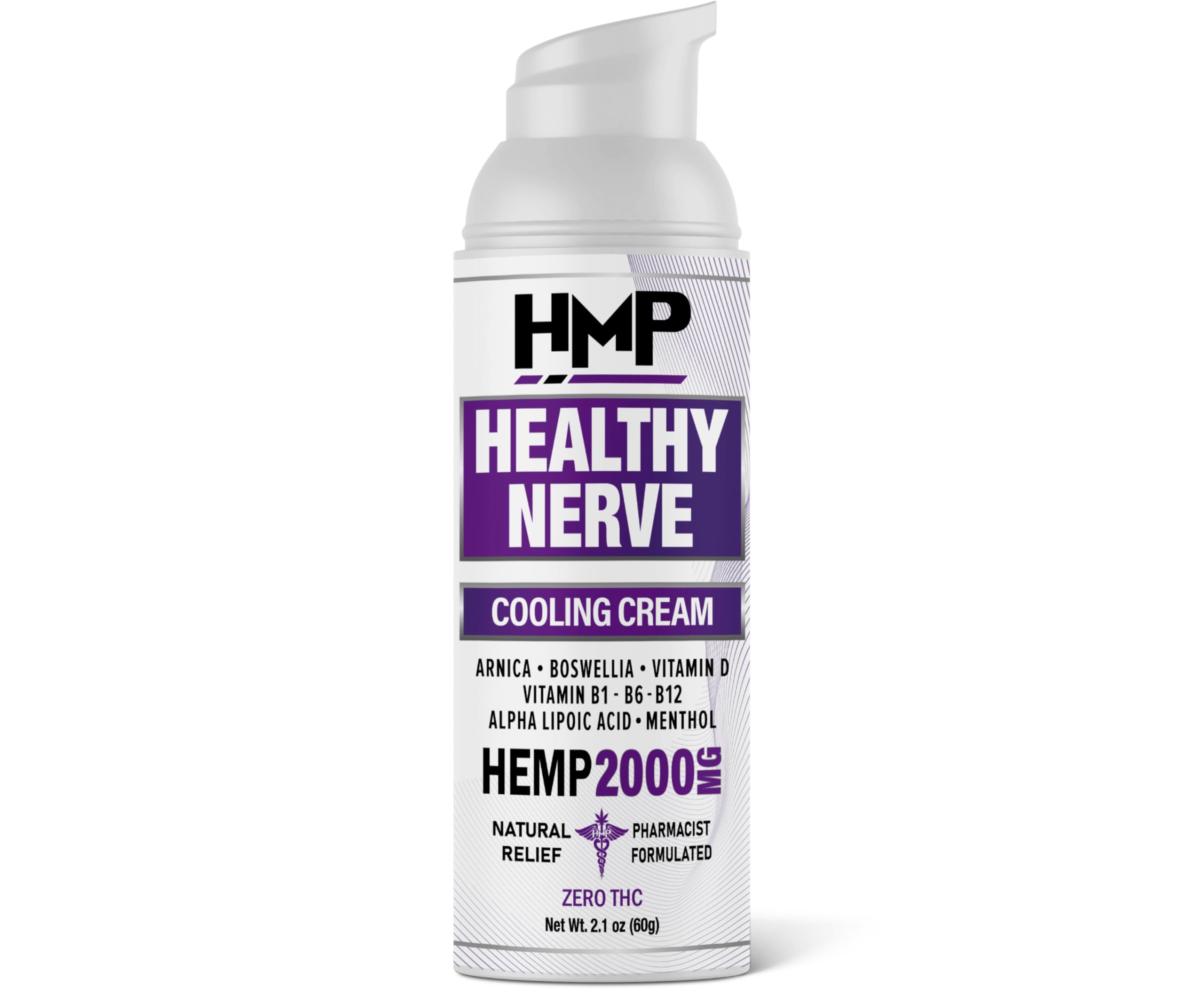 HMP Brands Neuropathy Cream bottle with pump for easy daily application
