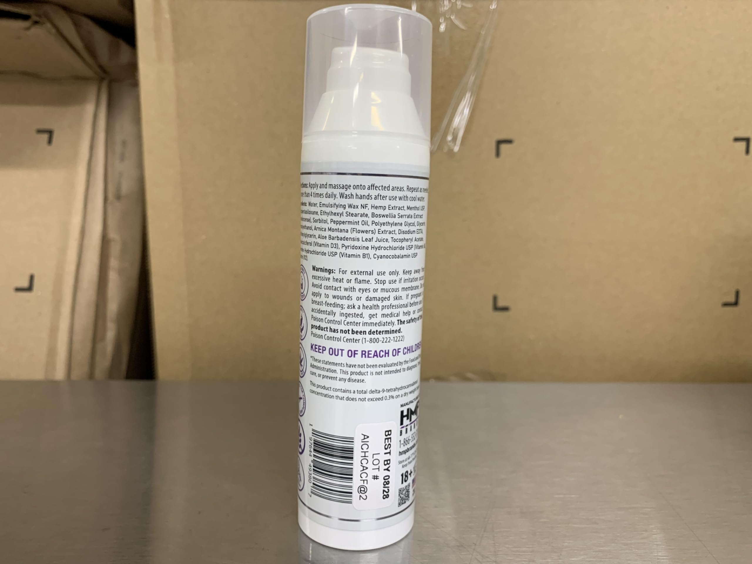 Applying Neuropathy Cream to hands and feet after activity